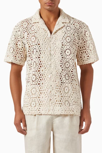 Gentleman Shirt in Crochet Knit