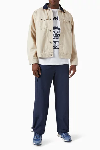 بنطال كارغو بساق مستقيمة قطن