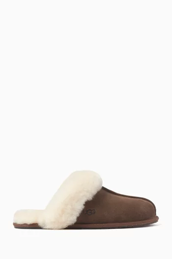 Buy UGG Brown Scuffette II Slippers in Suede for Women Online Ounass Kuwait