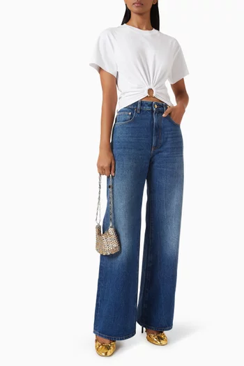 Piercing Ring Crop Top in Jersey