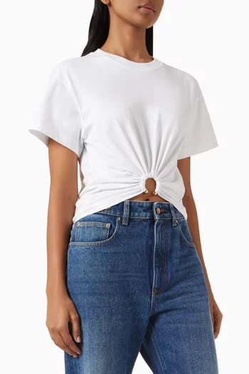 Piercing Ring Crop Top in Jersey
