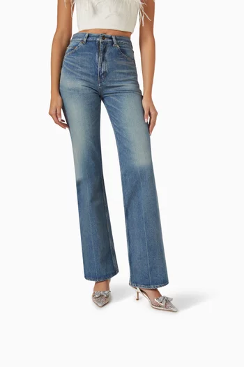 Trudi 50 Crystal Slingback Pumps in PVC & Leather