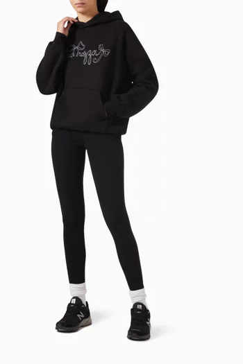 Bow Hoodie in Cotton Fleece