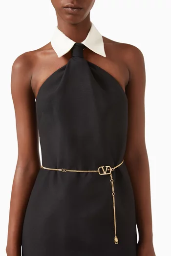 VLOGO Signature Chain Belt in Gold-tone Metal