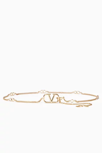 VLOGO Signature Chain Belt in Gold-tone Metal