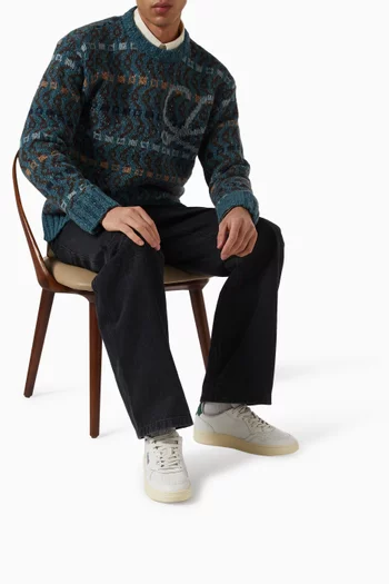 سنيكرز ميدالست أسفل الكاحل جلد