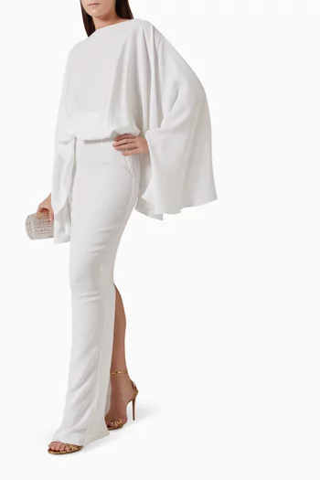 Eolia Maxi Dress in Crepe Cady