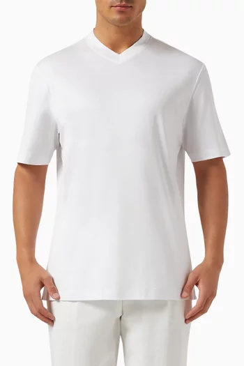 V-neck T-shirt in Cotton