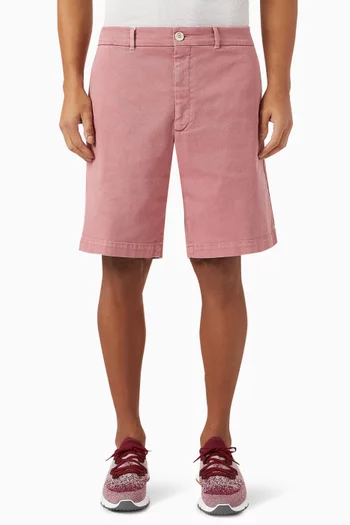 Garment-dyed Bermuda Shorts in Denim
