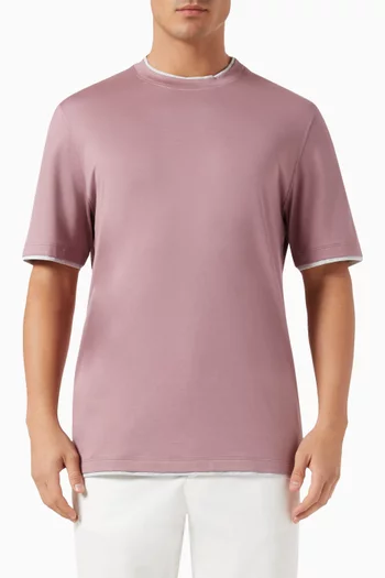 Double-layered T-shirt in Cotton
