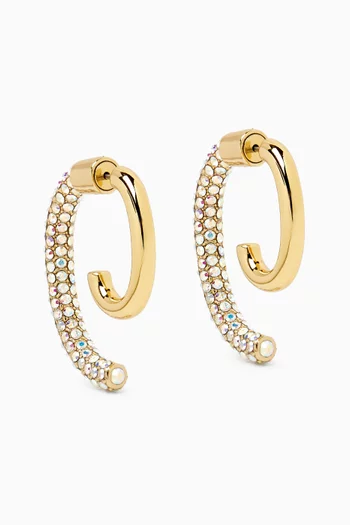 Luna Crystal Earrings in 12kt Plated Brass