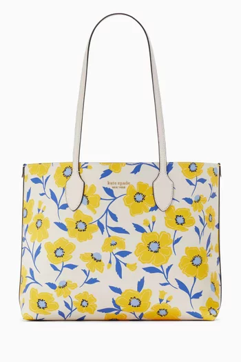 Large Bleecker Sunshine Floral Tote in Faux Leather