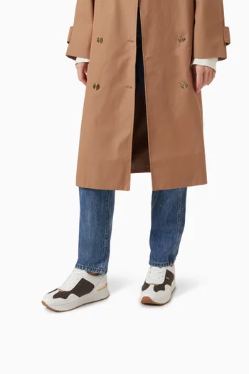 Raina Sneakers in Coated-canvas & Faux Leather