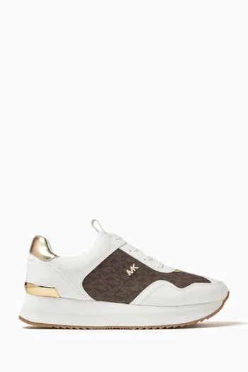 Raina Sneakers in Coated-canvas & Faux Leather