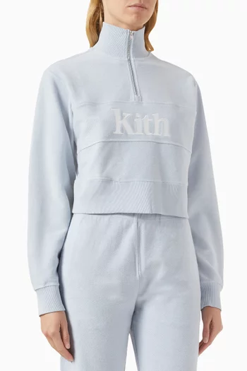 Hunter II Kith Serif Quarter Zip Sweatshirt in French Terry