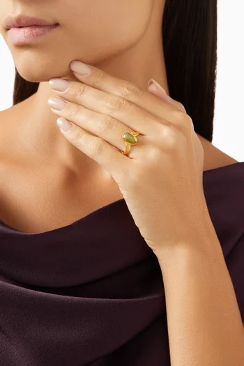 Meteorite Ring in Gold-plated Brass