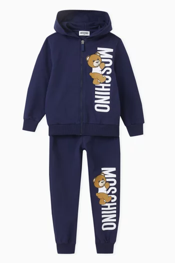 Teddy Bear Print Tracksuit in Cotton