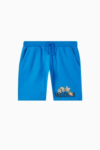 Teddy Logo-print Shorts in Cotton