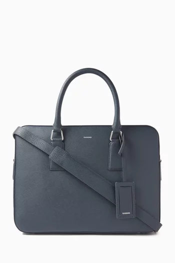 Large Downtown Briefcase in Leather