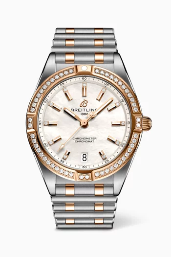 Chronomat SuperQuartz™ Diamond & 18kt Red Gold Watch, 32mm