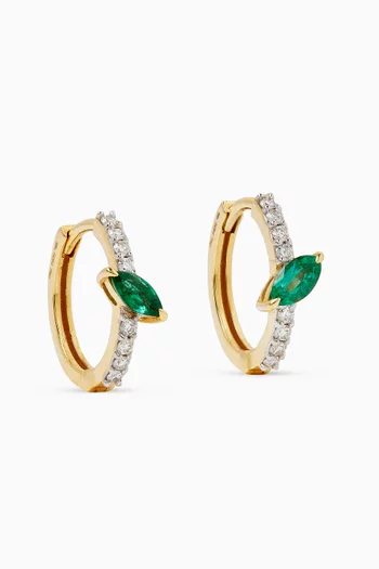 Veronica Emerald & Diamond Earrings in 18kt Gold