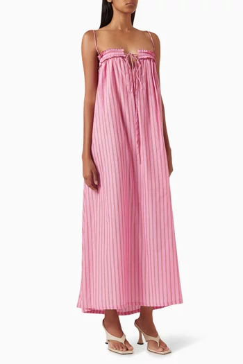Rosa Striped Maxi Dress in Organic Cotton