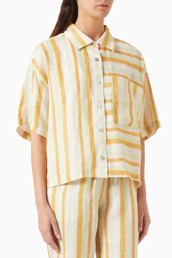 Kyle Striped Shirt in Linen
