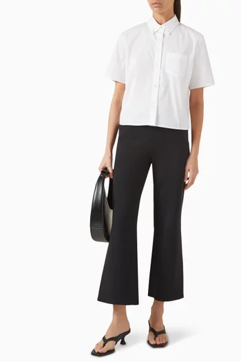 Cropped Pocket Top in Crêpe