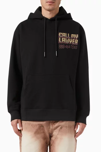Call My Lawyer Sign Hoodie in Cotton-fleece