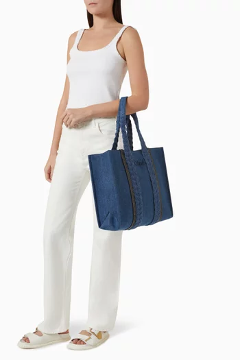 Large Woody Tote Bag in Denim