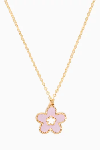 Ara Flower Necklace in 18kt Gold
