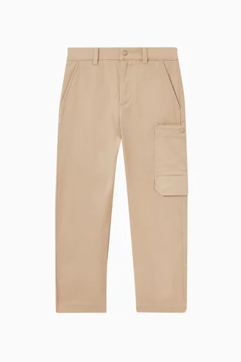 Belted Pants in Stretch-nylon