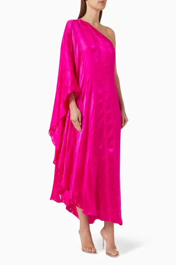 One-shoulder Dress in Silk