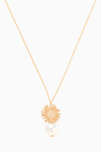 Kiku Soleil Pearl Necklace in 18kt Gold
