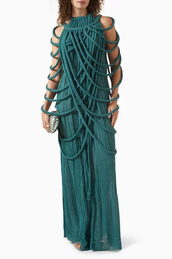 Vera Braided Gown in Cotton
