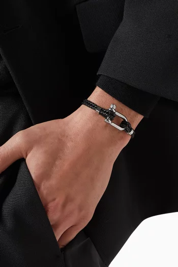 Adriano Woven Bracelet in Leather