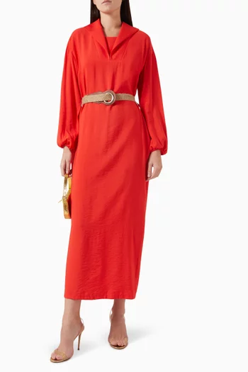 Belted Dress in Viscose-blend