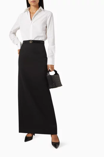 Column Maxi Skirt in Virgin Wool