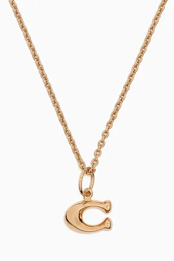 Signature Starter Necklace in Silver-plated Brass