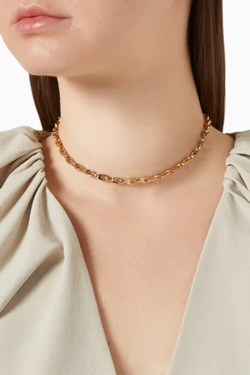 Signature C-chain Choker in Gold-plated Brass