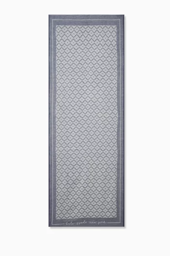 وشاح سبيد بنقشة زهور بالشكل البستوني نسيج مصبوغ