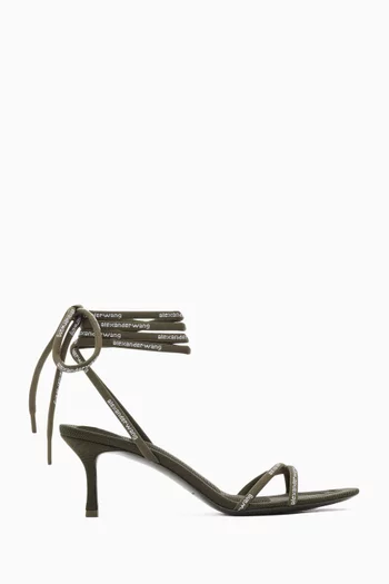Helix 65 Strappy Mid-heel Sandal in Leather
