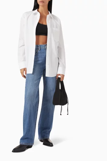 Logo Boyfriend Shirt in Cotton