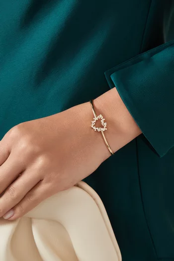 "Hob/ Love" Diamond Cuff Bracelet in 18kt Yellow Gold