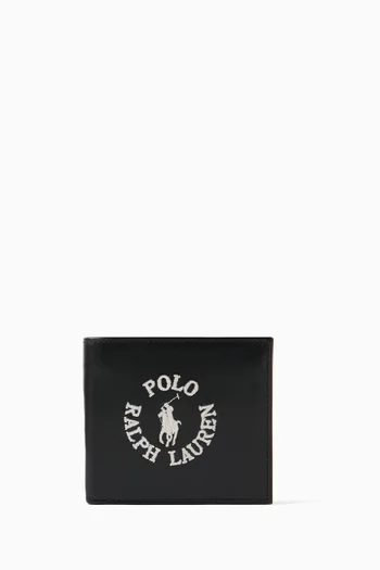 Logo Bi-fold Medium Coin Wallet in Leather