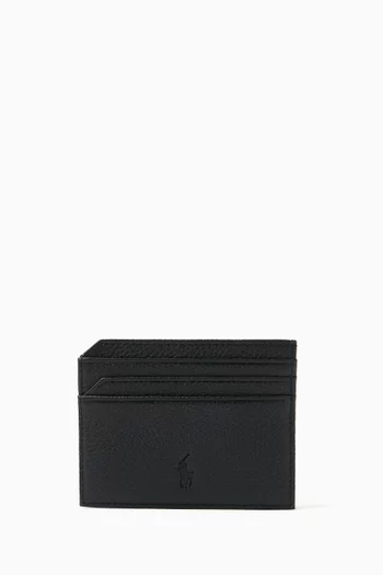Small Card Holder in Pebbled Leather