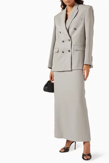 Column Skirt in Virgin Wool