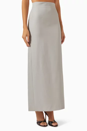 Column Skirt in Virgin Wool