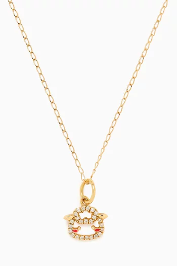 Daisy the Sheep Diamond Necklace in 18kt Gold