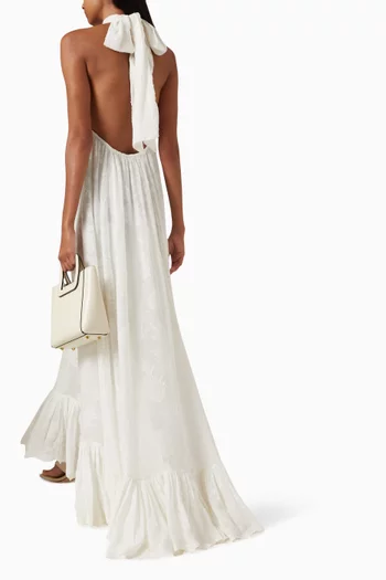 Nera Halter Maxi Dress in Viscose